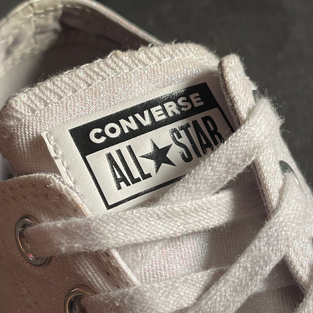 Convers All Star Ox Low - US 7 - sparkling white - unicorn shimmer - 561712C